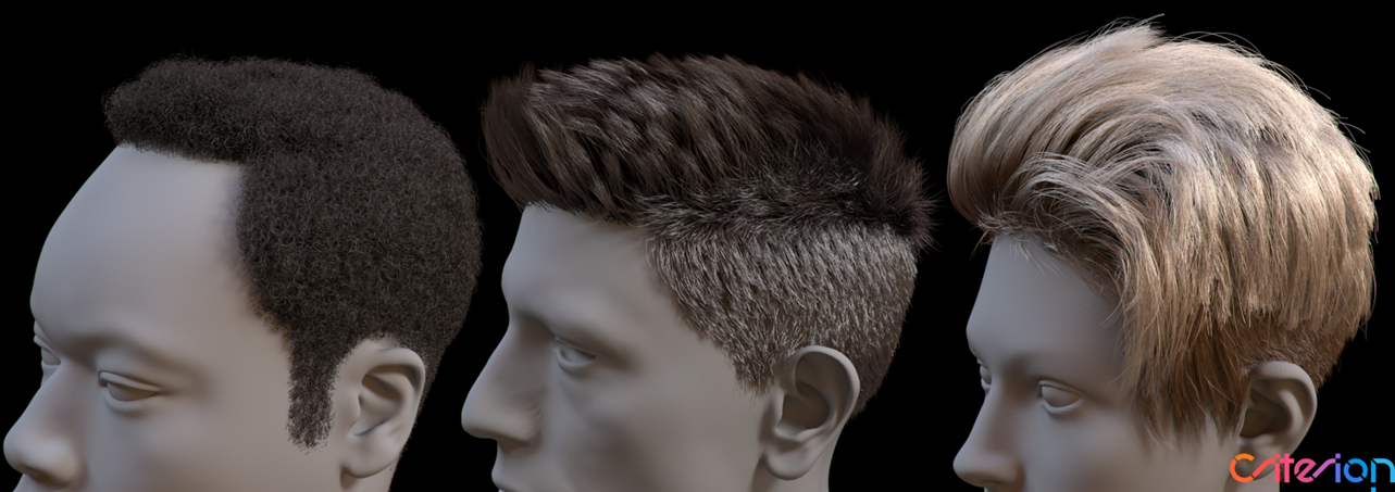 Hair model made out of individual hair strands