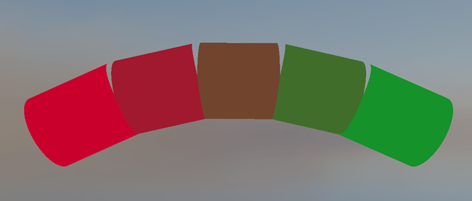 Curve approximated using LSS geometry - side view without end caps